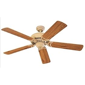 Montecarlo Ceiling Fans Designer Supreme Model 5DS52AF-PecanBlades in Aged Fresco. Indoor fan.