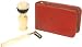 Shaving Brush & Razor in Leather Case