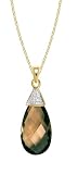 10k Yellow Gold Smoky Quartz Pendant, 18