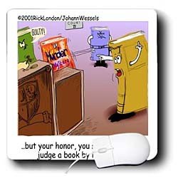 Londons Times Miscellaneous Funny Cartoons - Never Judge A Murder Mystery By Its Cover - Mouse Pads