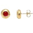 14K Yellow Gold Ruby Earrings