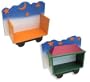 TRAIN CAR SHELVES