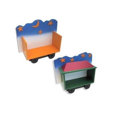 TRAIN CAR SHELVES