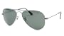 Ray-Ban - Large Metal Aviator Sunglasses w/ Polarized Lens RB3025 Black / Smoke
