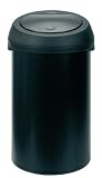 Kitchen & Housewares : Brabantia Touch Bin, 50litre, Black/Black Lid