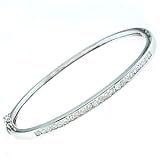 1 Carat 14K White Gold Diamond Bangle