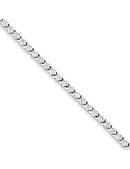 Genuine .925 Sterling Silver Diamond Tennis Bracelet 10.4 Grams . 100% Satisfaction Guaranteed.