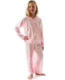 -Laura Dare Panne Velvet 2pc Loungewear Set 6y