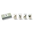 Hummingbirds Transferware Votive Candles, Set of 4