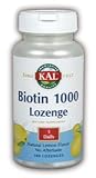 Kal Biotin 1000 Lozenge Lemon ( 100 Tabs, 1000mcg ) (High potency)
