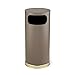 Rubbermaid Commercial Products FGSO17SBBRGL Flat Top Refuse Container, 15 gal, Brass/Brown