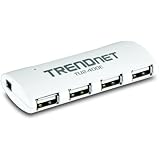 TRENDnet 4-Port High Speed USB Hub with Power Adapter TU2-400E (White)