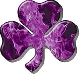 12 Inferno Purple Shamrock Firefighter Decal REFLECTIVE