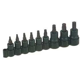 Lisle 37600 10 Piece Super Torx Bit Socket Set  T-10-T-50
