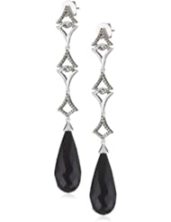 Badgley Mischka Fine Jewelry Champagne Diamonds Onyx Drop Earrings
