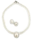 Faux Pearl Necklace & Earrings