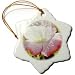 Iceland Poppy Macro Flowers Flower Photography - 3 Inch Snowflake Porcelain Ornament