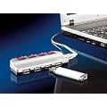 Xystec Aktiver 4-Port USB2.0-Hub, Ports einzeln schaltbar + Netzteil