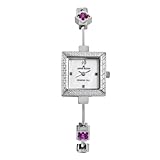 AK Anne Klein Women's 109505MTSV Diamond and Multi-Color Semi-Precious Accented Silver-Tone Watch