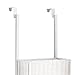 SEI Furniture Over-The- Door 3-Tier Woven Basket Storage, White