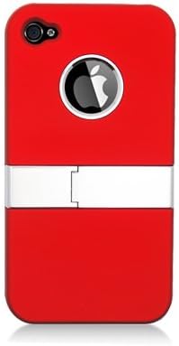 For Apple Iphine 4 4s Accessory - Red Hard Case Proctor Cover with Stand + Lf Stylus Pen