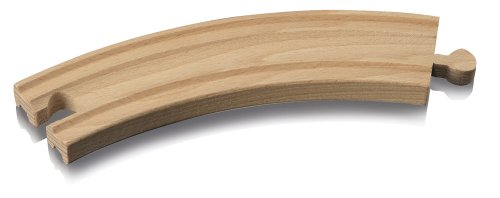 Eichhorn  100004971 - Holz-Bahn gro&szlig;e Kurvenschiene, Schienenbahn, 4-teilig, 20,5 cm