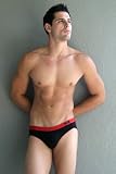 Gregg Homme Basixx Push-Up Brief for Men- Black