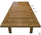 SOLID OAK EXTENDING DINING TABLE WITH 8 LEATHER CHAIRS