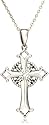 Sterling Silver Celtic Cross Pendant, 18.5"