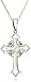 Sterling Silver Celtic Cross Pendant, 18.5"