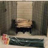 30″ Fireplace Screen Curtain W/ Mini Mesh