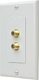 Niles Audio 2-jack Wall Outlet for TV Cables White