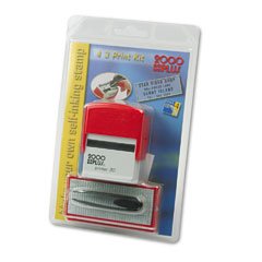 Cosco 030600 2000 Plus one-color create-a-stamp kit, 4-line kit, black ink