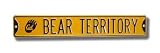 CALIFORNIA CAL-BERKLEY GOLDEN BEARS BEAR TERRITORY w/Cal Paw logo AUTHENTIC METAL STREET SIGN (6 X 36)