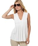 MICHAEL Michael Kors Petite V-Neck Pleated Tank