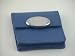 INDIGO PURSE AND MIRROR CASE - INDIGO CASE W/ OVAL ENG. PLATE & PURSE MIRROR,