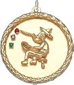Artist Painting, 14K White Gold Charm