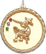 Artist Painting, 14K White Gold Charm