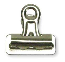 Industrial Grade 2WFV6 Bulldog Clips, 1 In W, Silver, PK36