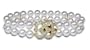 6.5x7mm AAA Quality Japanese Akoya Double Strand Bracelet - 8 inches (Point Clasp)