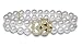 6.5x7mm AAA Quality Japanese Akoya Double Strand Bracelet - 8 inches (Point Clasp)