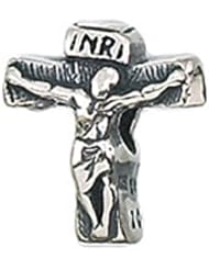 Zable (tm) Sterling Silver Crucifix Pandora Compatible Bead / Charm