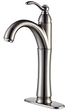 IMAGE OF Kraus FVS-1005SN Riviera Single Lever Vessel Faucet, Satin Nickel