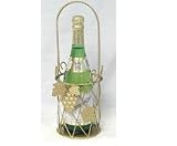 Wire Wine Holder Single Bottle - Gold Color