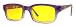 FUNK Sonnenbrille I-HATE U in blau mit gelben Gläsern
