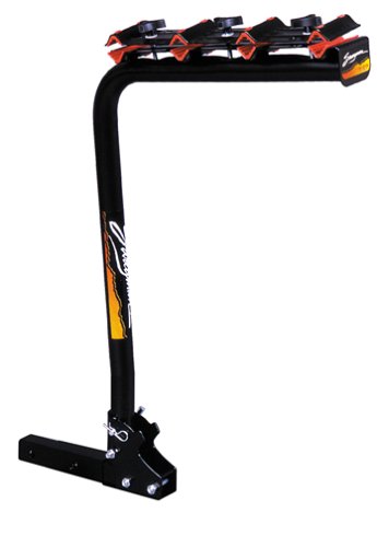 Swagman Fold Down 4-Bike Hitch Mount Rack with Locking Knobs and Hitch Pin (1.25-Inch Receiver)