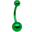 Green Electro Titanium Belly Ring -7/16"