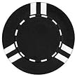 100 Dual Striped Clay Composite Chips - Black