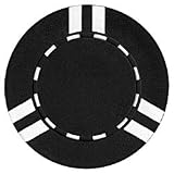 100 Dual Striped Clay Composite Chips - Black