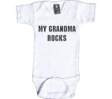 Rebel Ink Baby Infants' My Grandma Rocks Short Sleeve Snapsuit Onesies